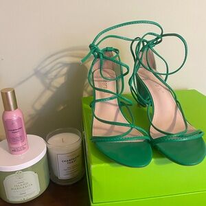 Green Strappy Sandals